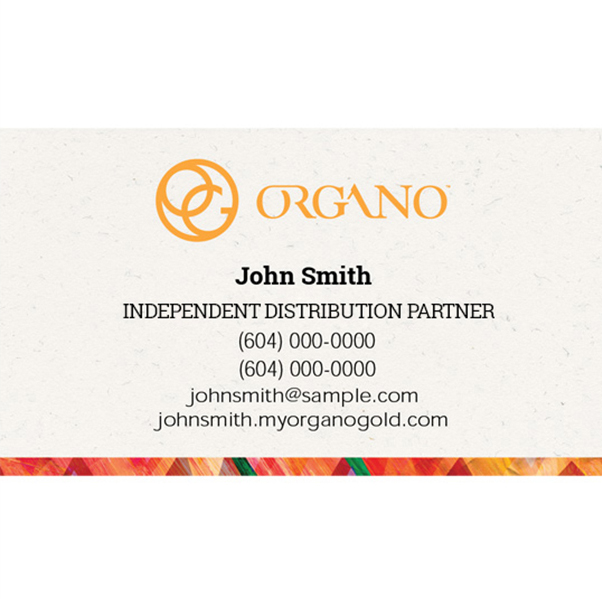 Gold Organo Business Card (2 side) English Pack of 200